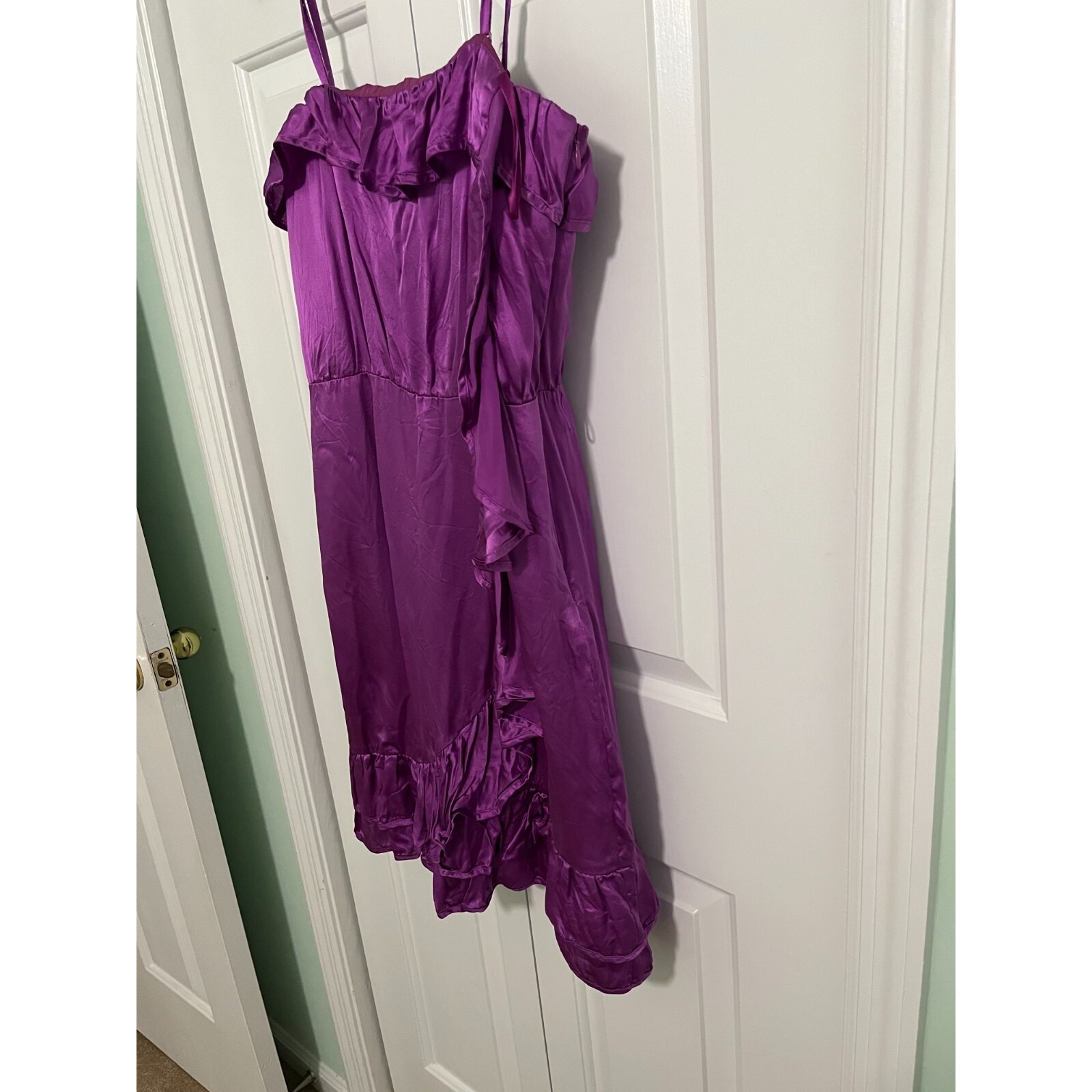 Vintage Purple Silk Dress Uk Size 12 Us 8 Womens Medium M Special Edition — image 6 of 8